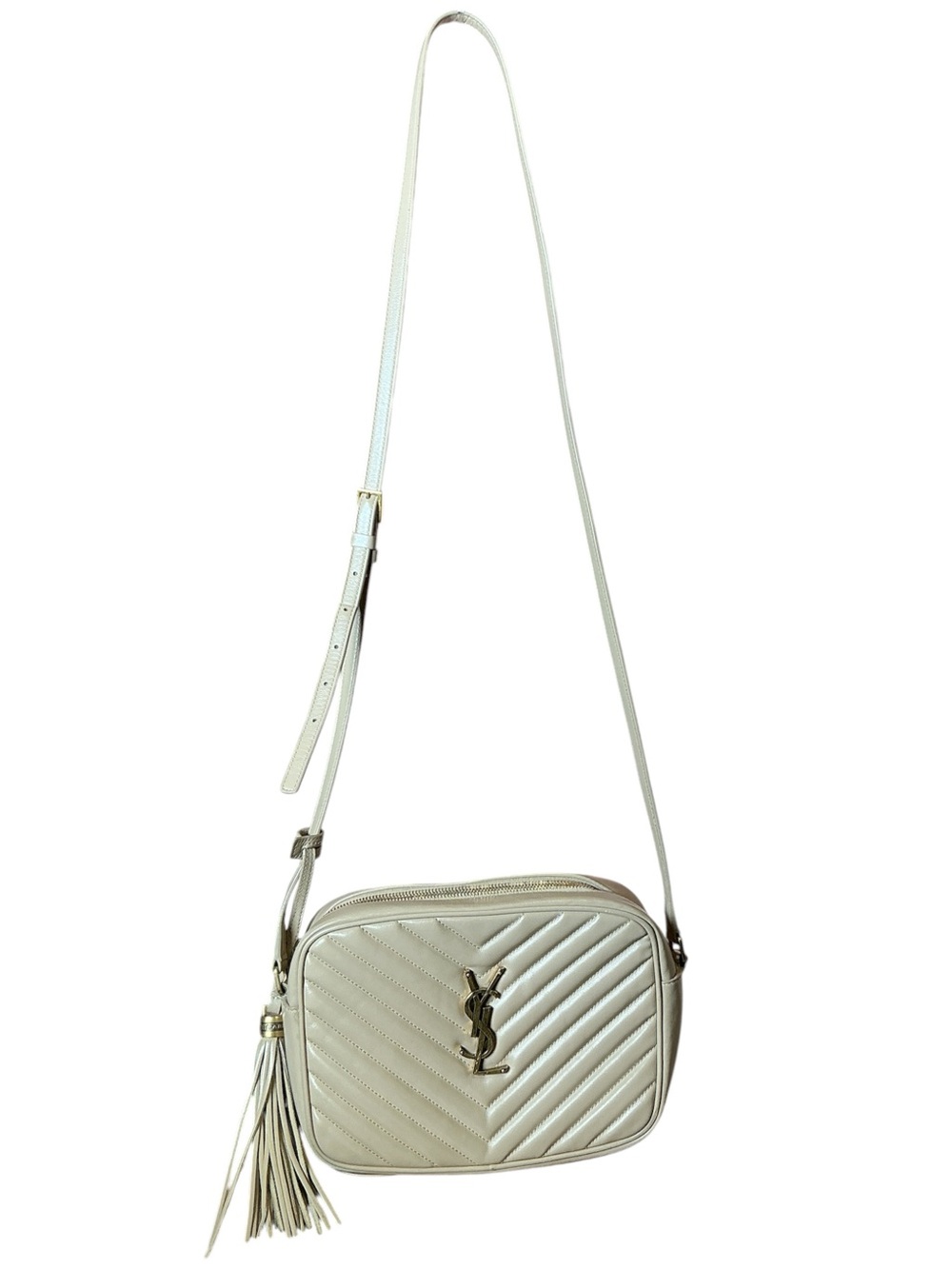 Saint Laurent “Lou Camera” Crossbody bag in Quilted Leather